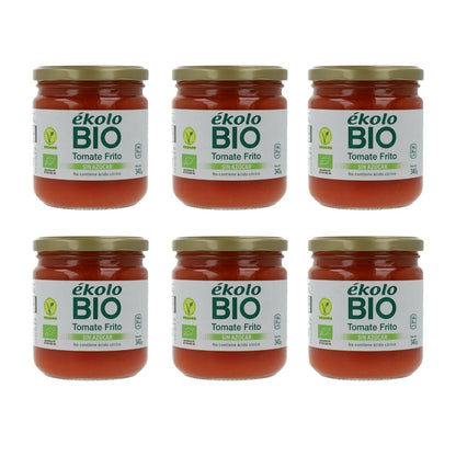 Pack 6x Tomate Frito BIO Casero Sin Azúcar Ékolo 340 g
