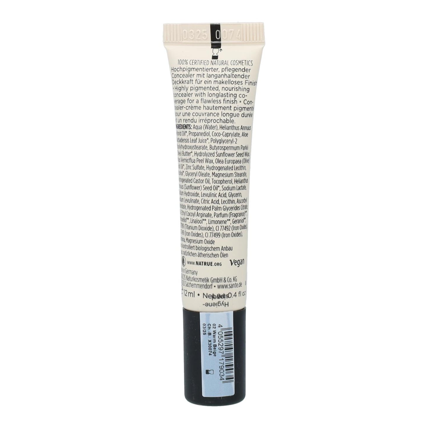 Corrector mineral alta cobertura 02 warm beige Sante 15 ml