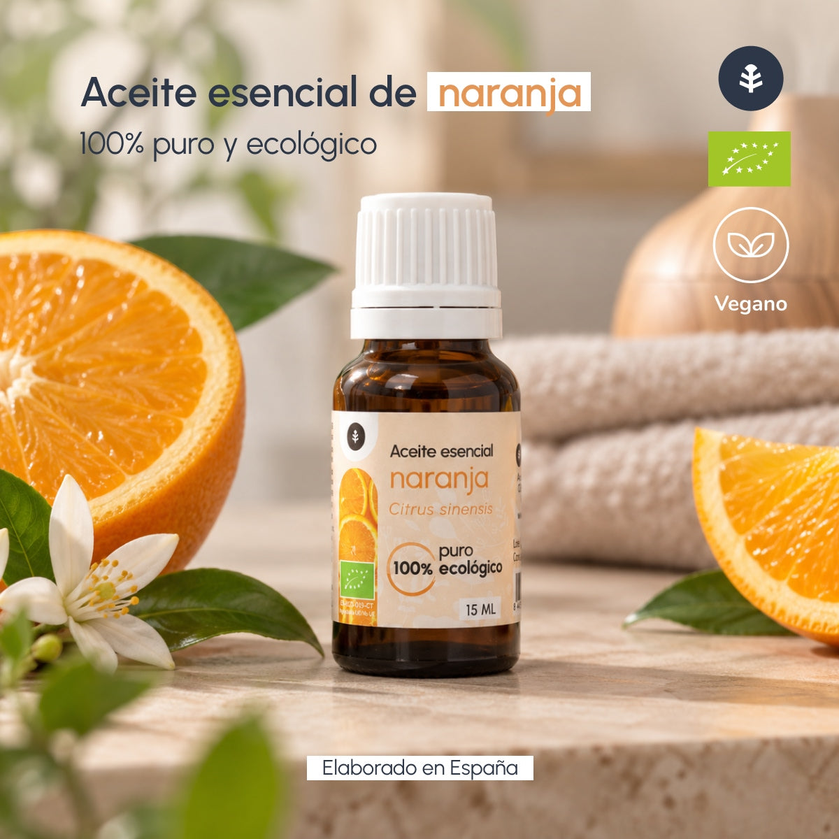Huile essentielle d'orange douce Bio Planeta Huerto 15 ml