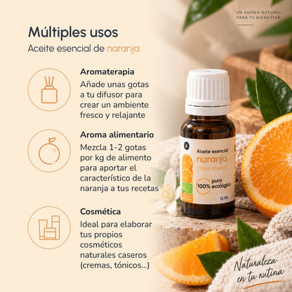 Huile essentielle d'orange douce Bio Planeta Huerto 15 ml