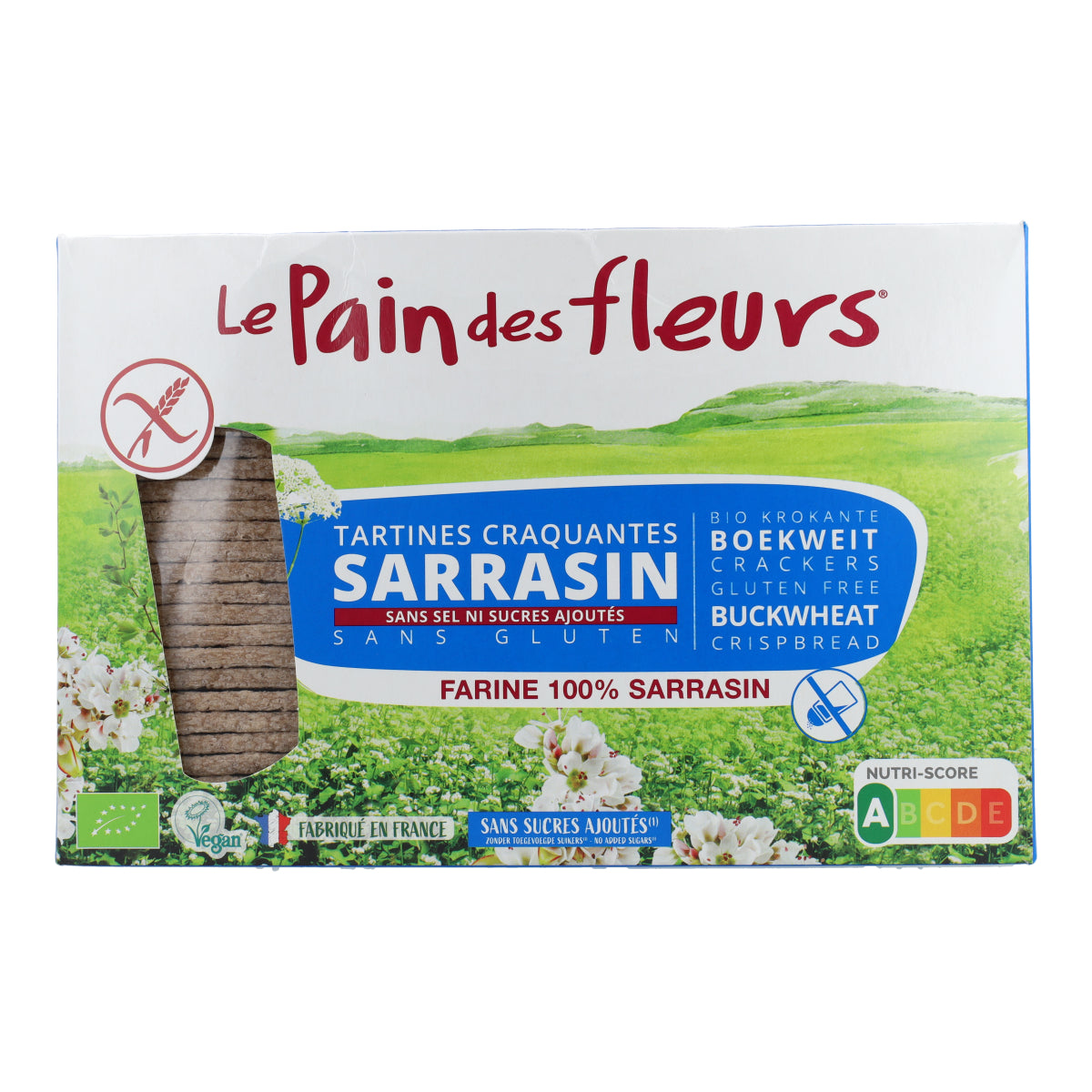 Crackers croustillants au sarrasin sans sel et sans gluten BIO Le Pain de Fleurs 300 g