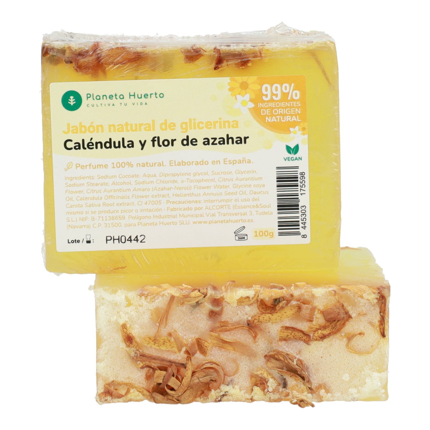 Savon naturel à la glycérine, au calendula et à la fleur d'oranger 100 g
