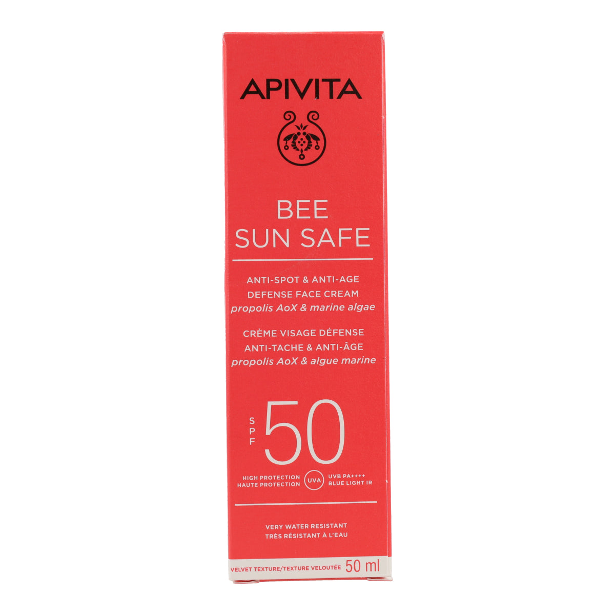 Crème solaire anti-taches SPF50 Apivita 50 ml