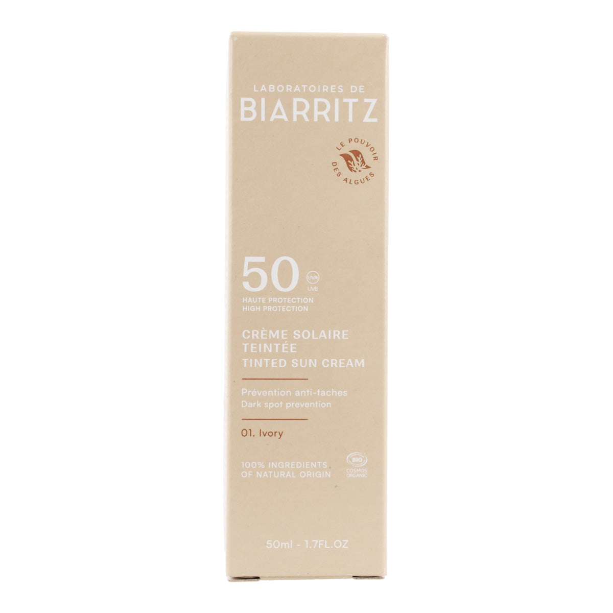 Crème visage ivoire SPF 50 Biarritz
