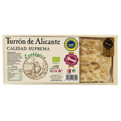 Turrón de Alicante Eco Solé 200 g