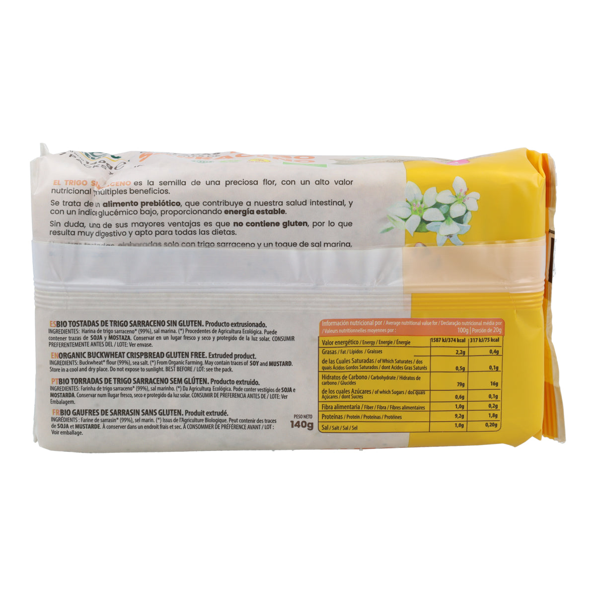 Glutenvrije boekweittoast Sol Natural 140 g BIO