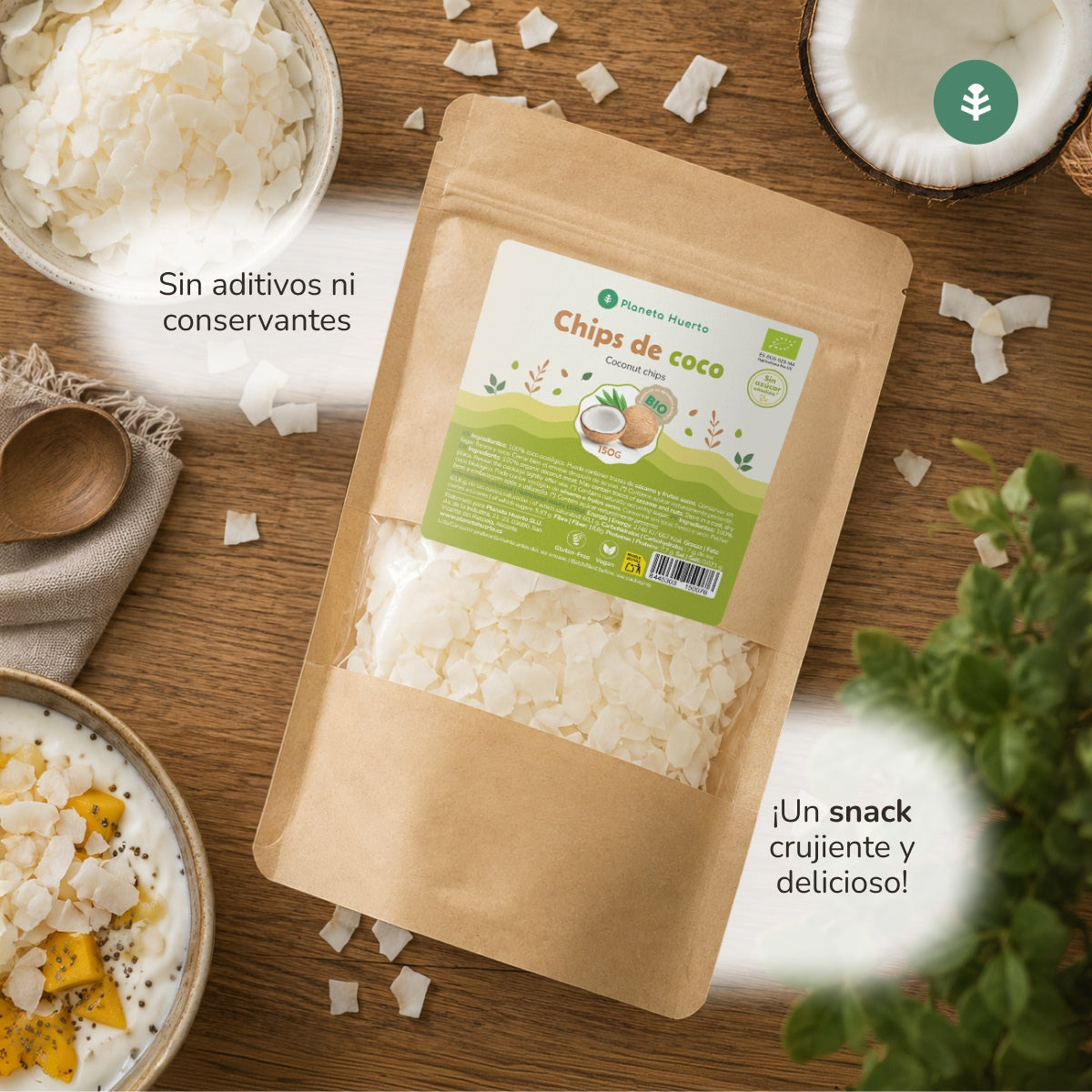 Copeaux de noix de coco non sucrés ECO Planeta Huerto 150 g