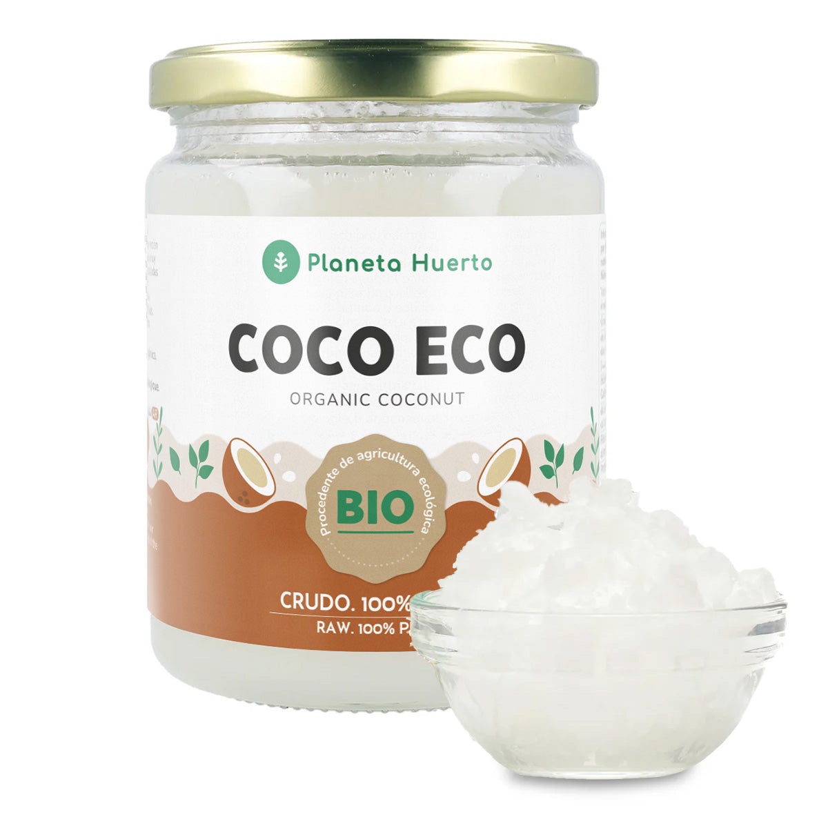 Huile vierge de coco ECO Planeta Huerto 500 ml
