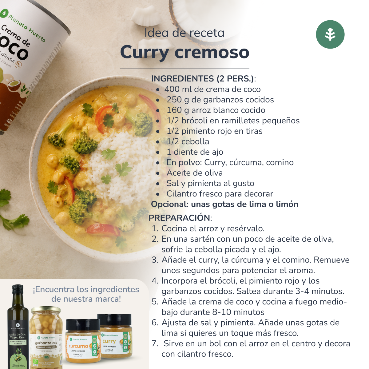 Crème de coco ECO Planeta Huerto 400 ml