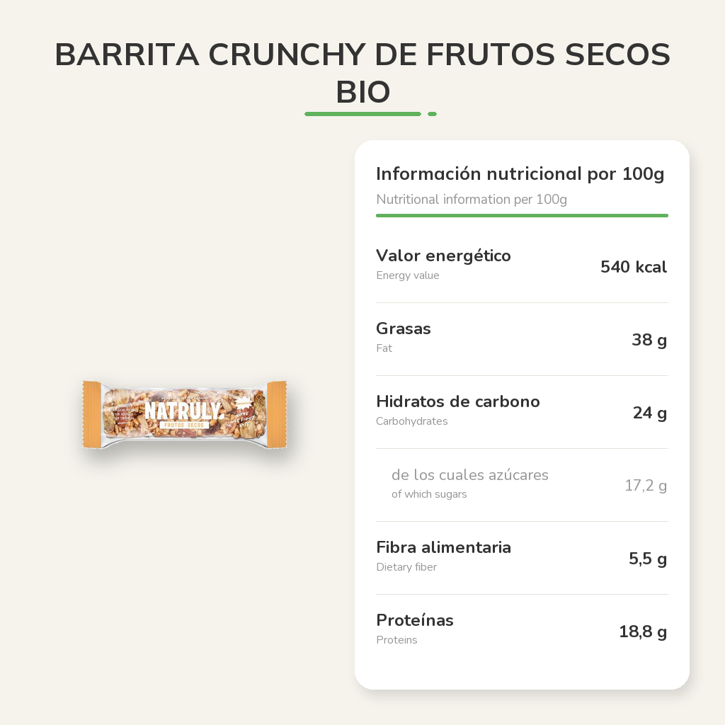 Información nutricional