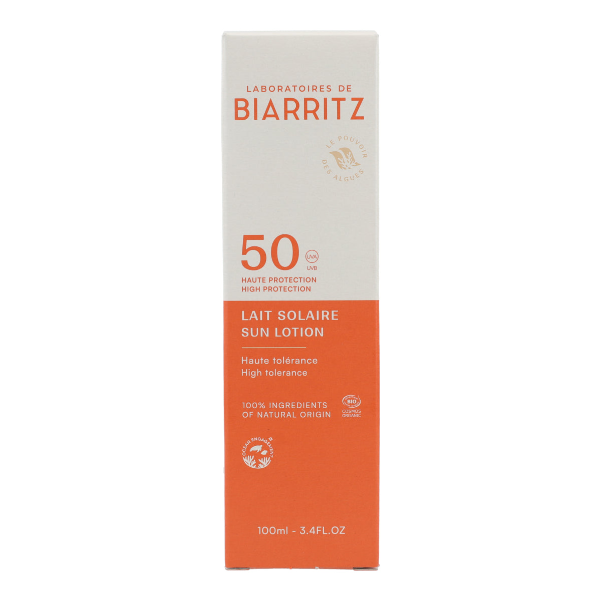 Lotion solaire pour le corps SPF 50 Laboratoires Biarritz 100 ml