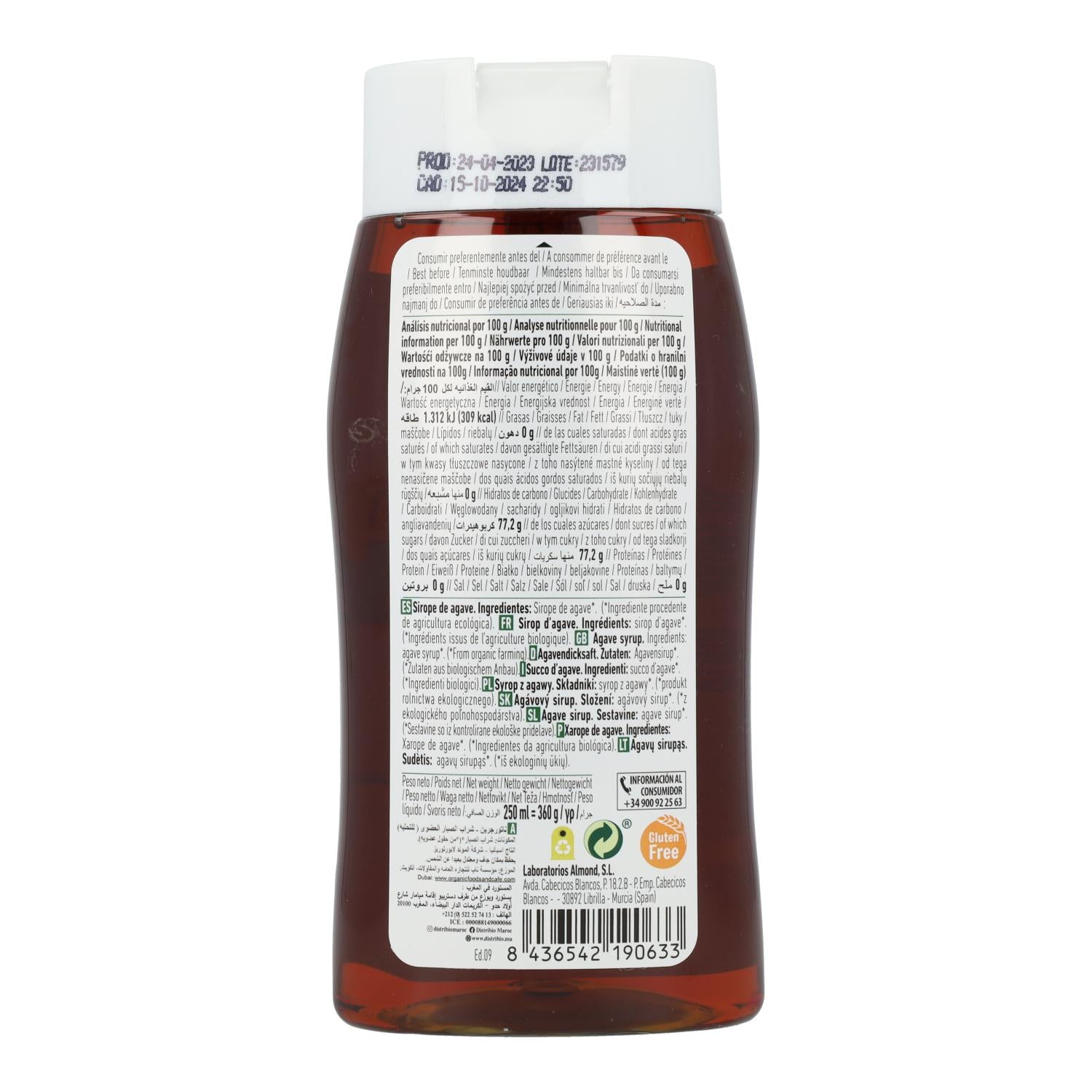 Sirope de Ágave Premium Naturgreen 500 ml