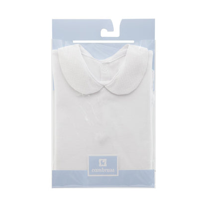 Body con cuello y manga corta blanco Cambrass talla 3