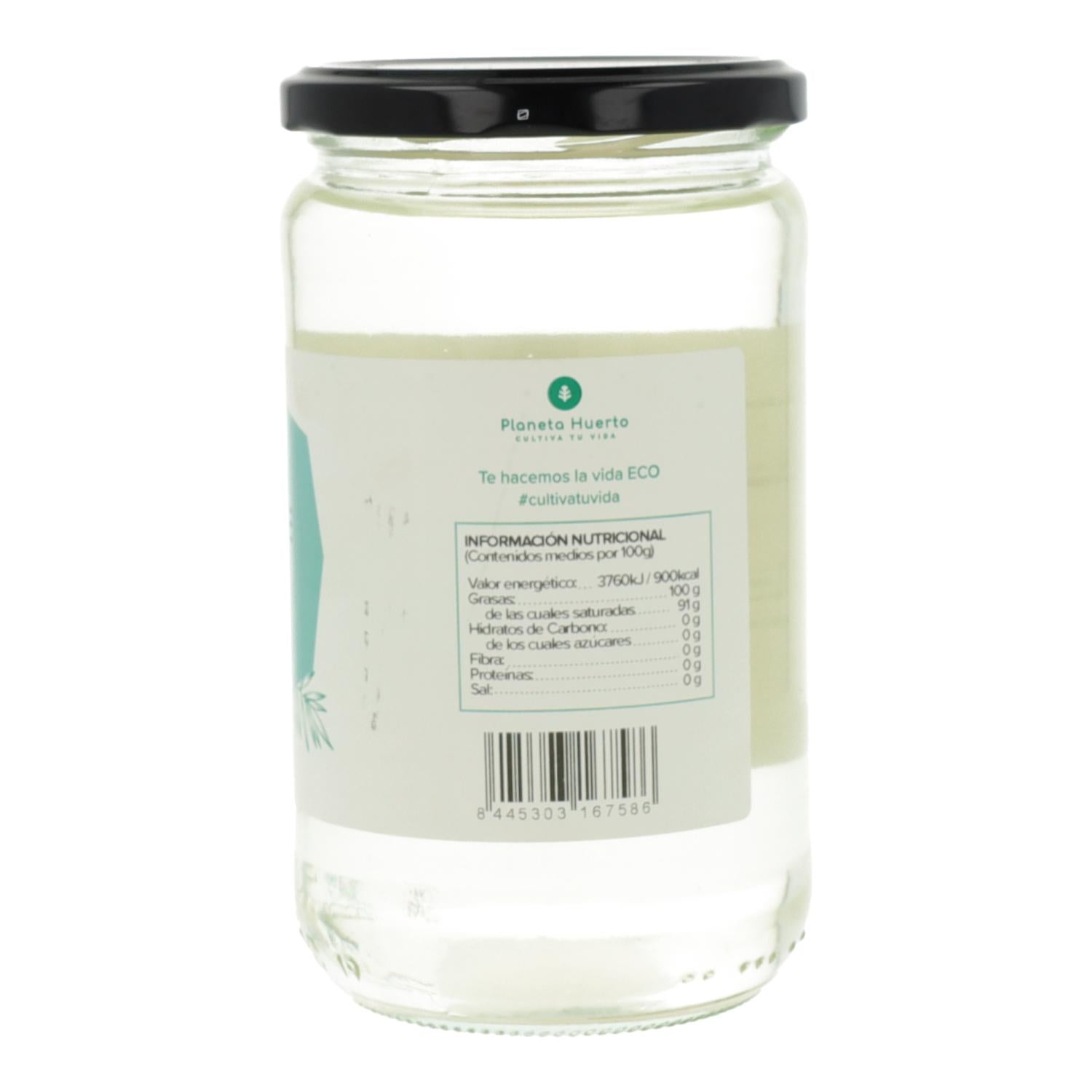 Aceite de coco desodorizado ECO Planeta Huerto 500 ml
