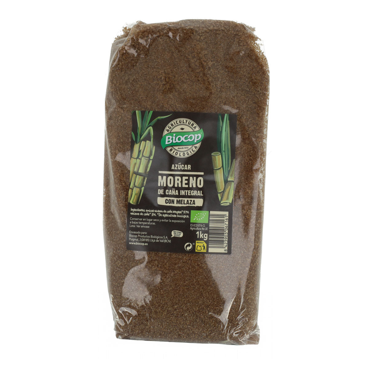Sucre de canne complet avec mélasse Bio Biocop 1 kg