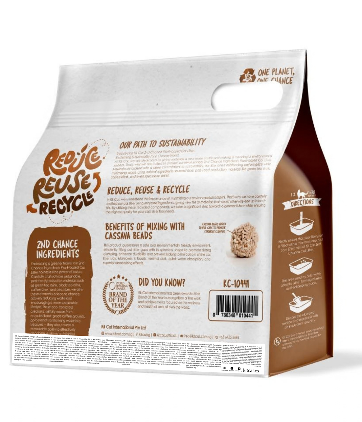 Kit Cat Arena Eco 2nd Chance - Coffee Beans (Naturel) 2,5 kg Graines de café, pois et manioc