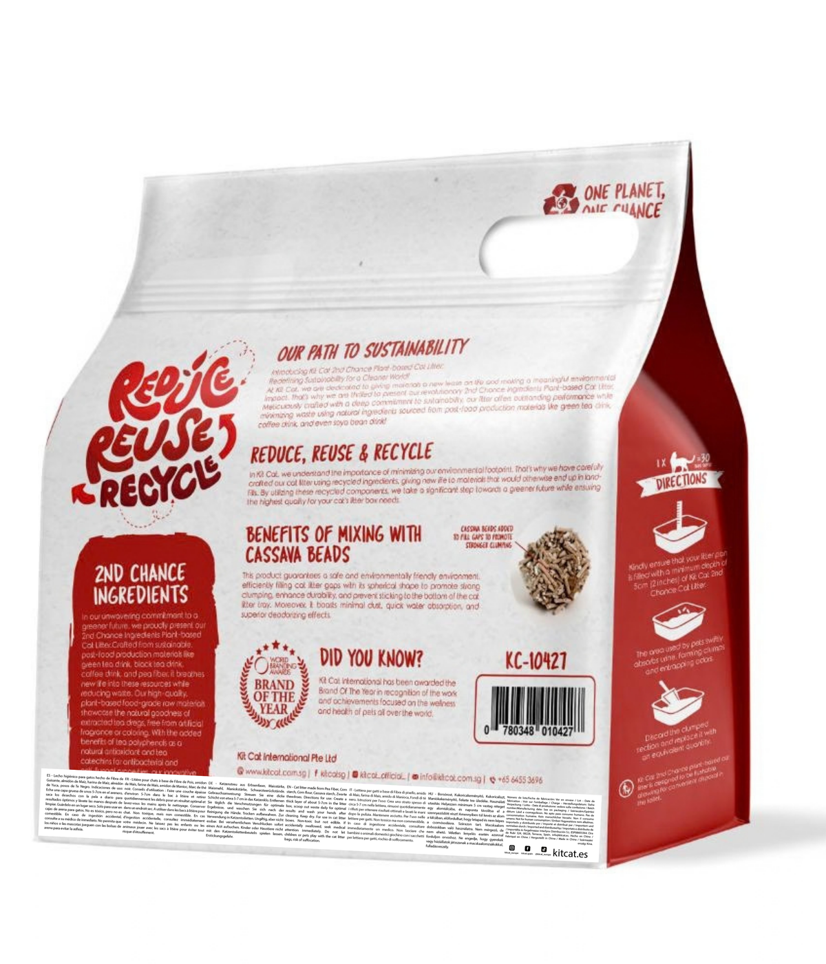 Kit Cat Arena Eco 2nd Chance - Thé noir 2,5 kg Feuilles de thé noir, pois et manioc