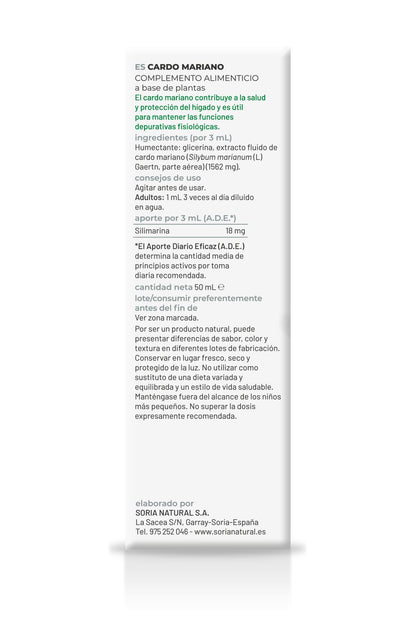 Extracto Cardo Mariano Soria Natural, 50 ml