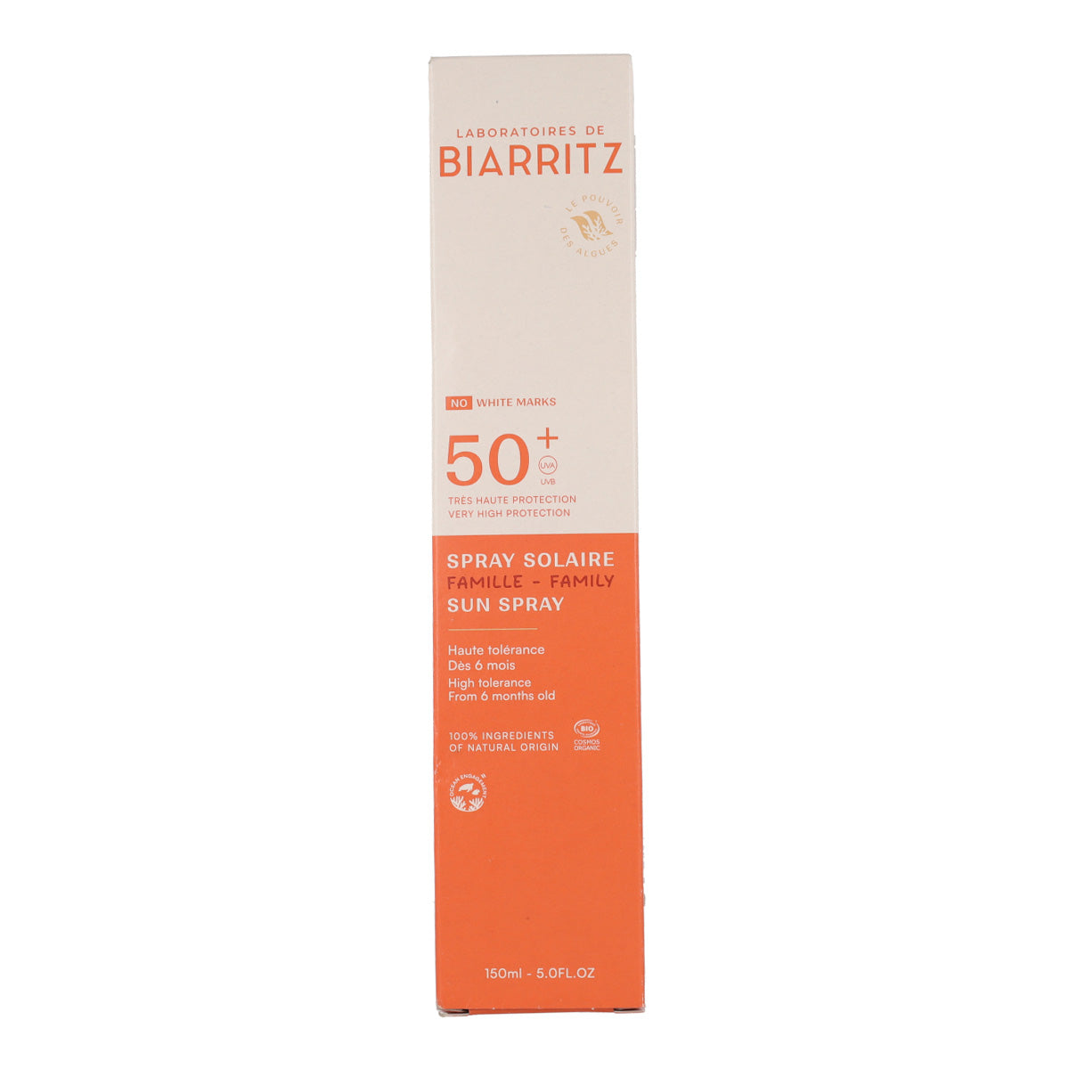 Zonnebrandspray voor gezicht en lichaam spf 50+ Biarritz 150 ml