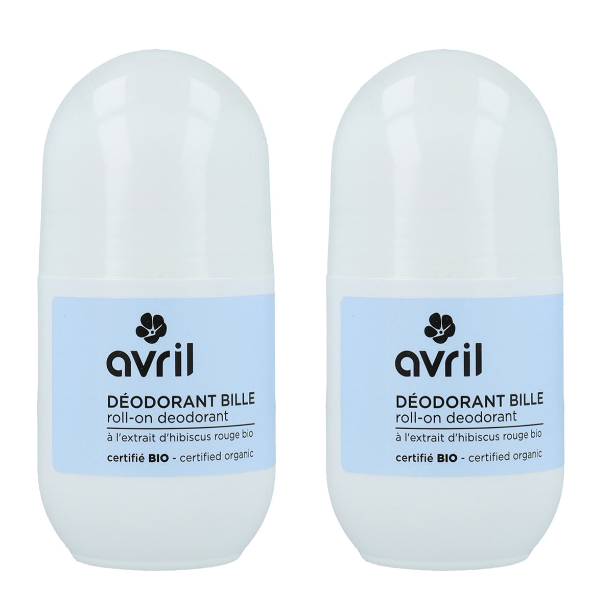 Pack 2x Desodorante orgánico roll-on mujeres Avril 50 ml