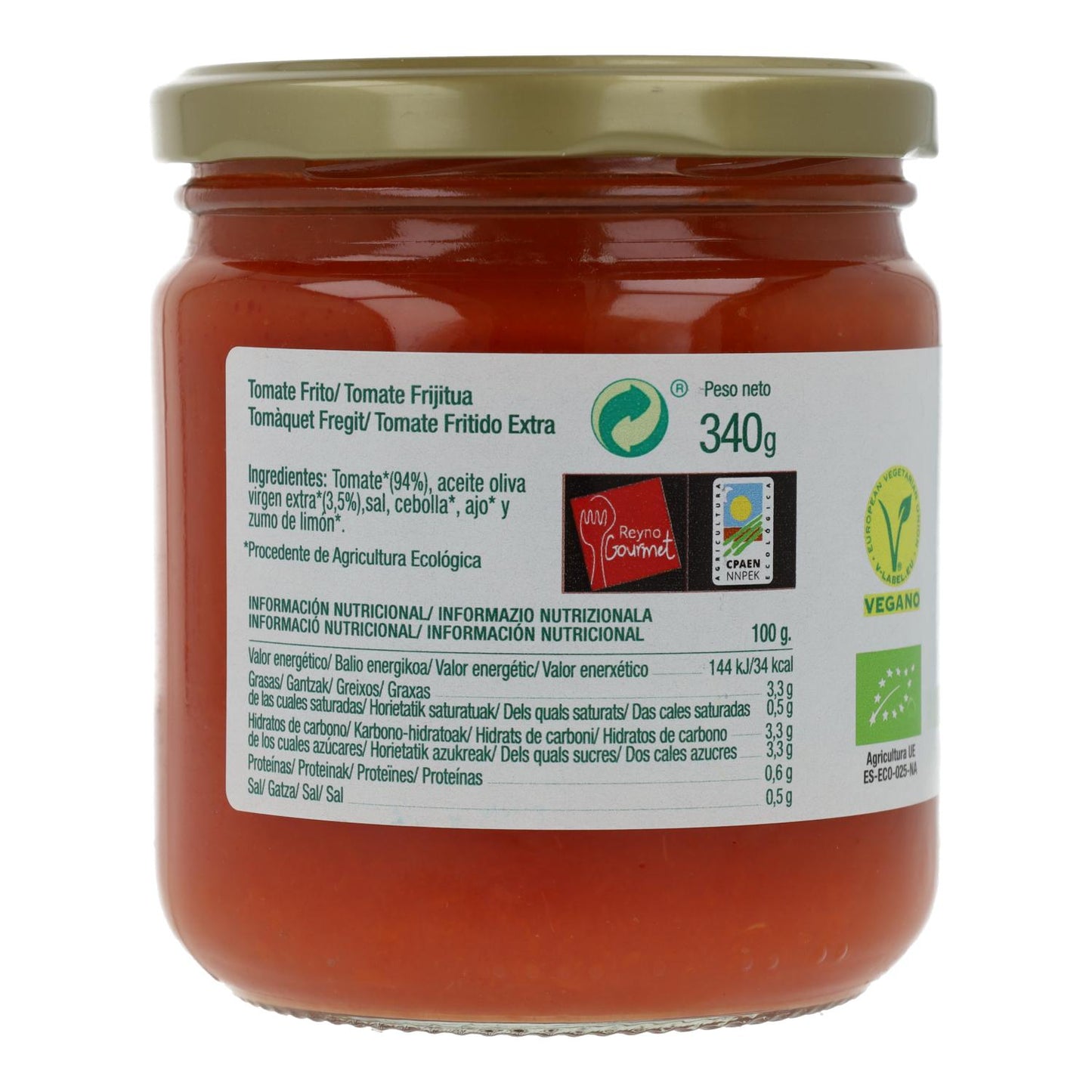 Pack 6x Tomate Frito BIO Casero Sin Azúcar Ékolo 340 g