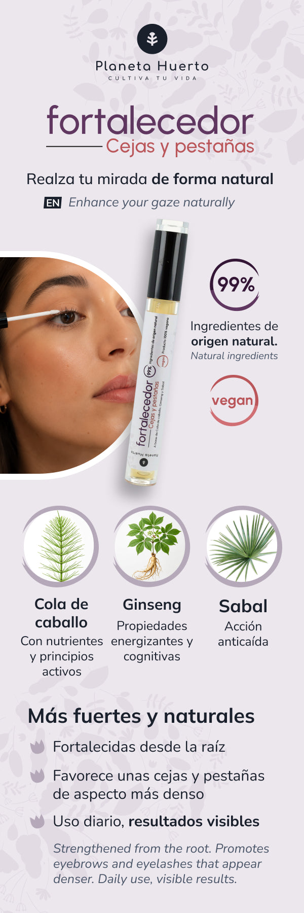 Renforçateur de sourcils et de cils Planet Orchard 5 ml