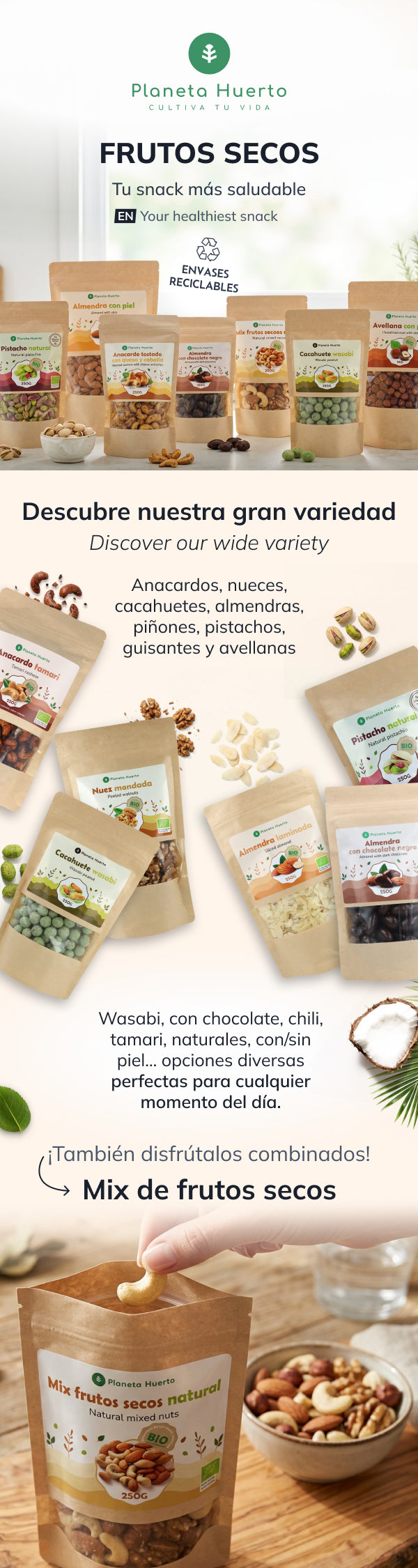 Pistaches en coque grillées et salées ECO Planeta Huerto 250 g