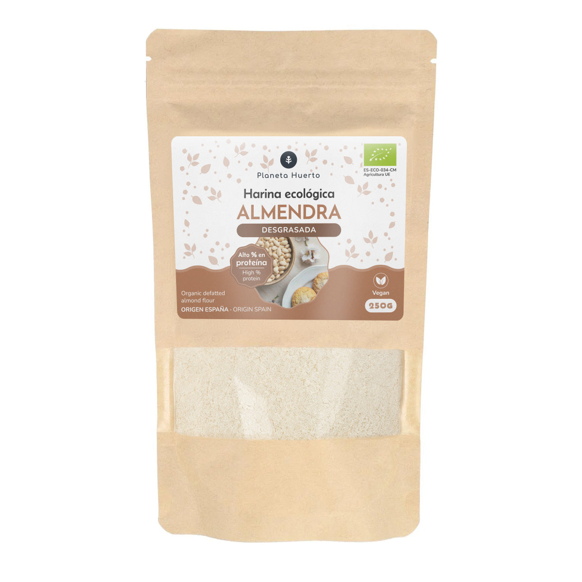 Farine d'amande dégraissée (protéine d'amande) ECO Planeta Huerto 250 g