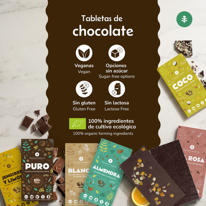 Reep pure chocolade 85% ECO Planeta Huerto 70 g