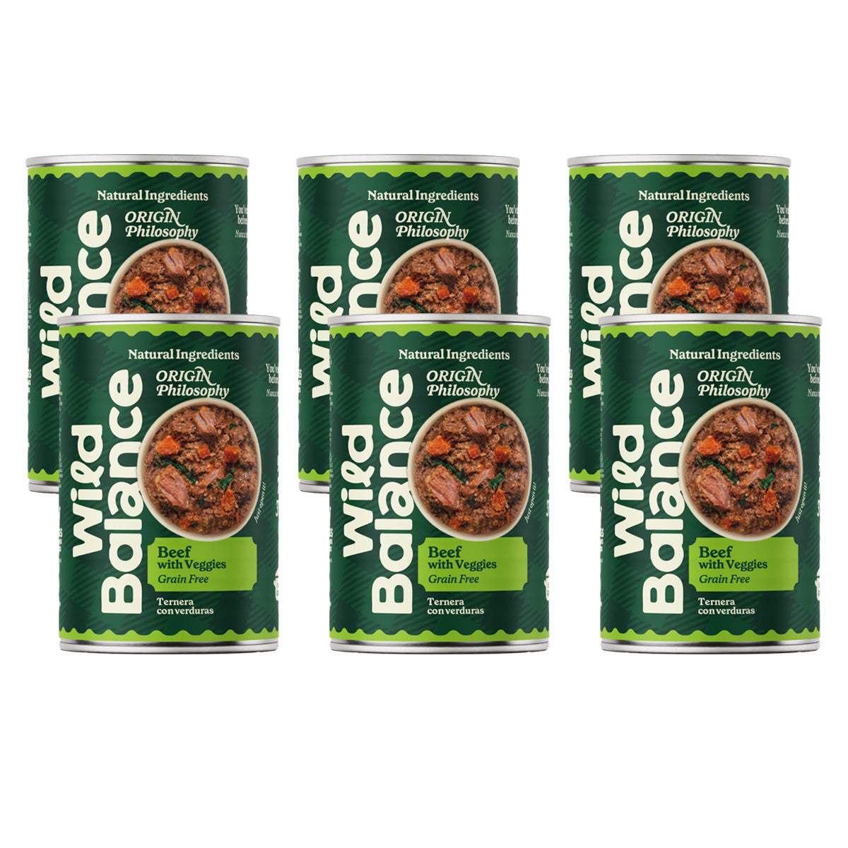 Pack Barf veau pour chiens 6 x 400 g Wild Balance