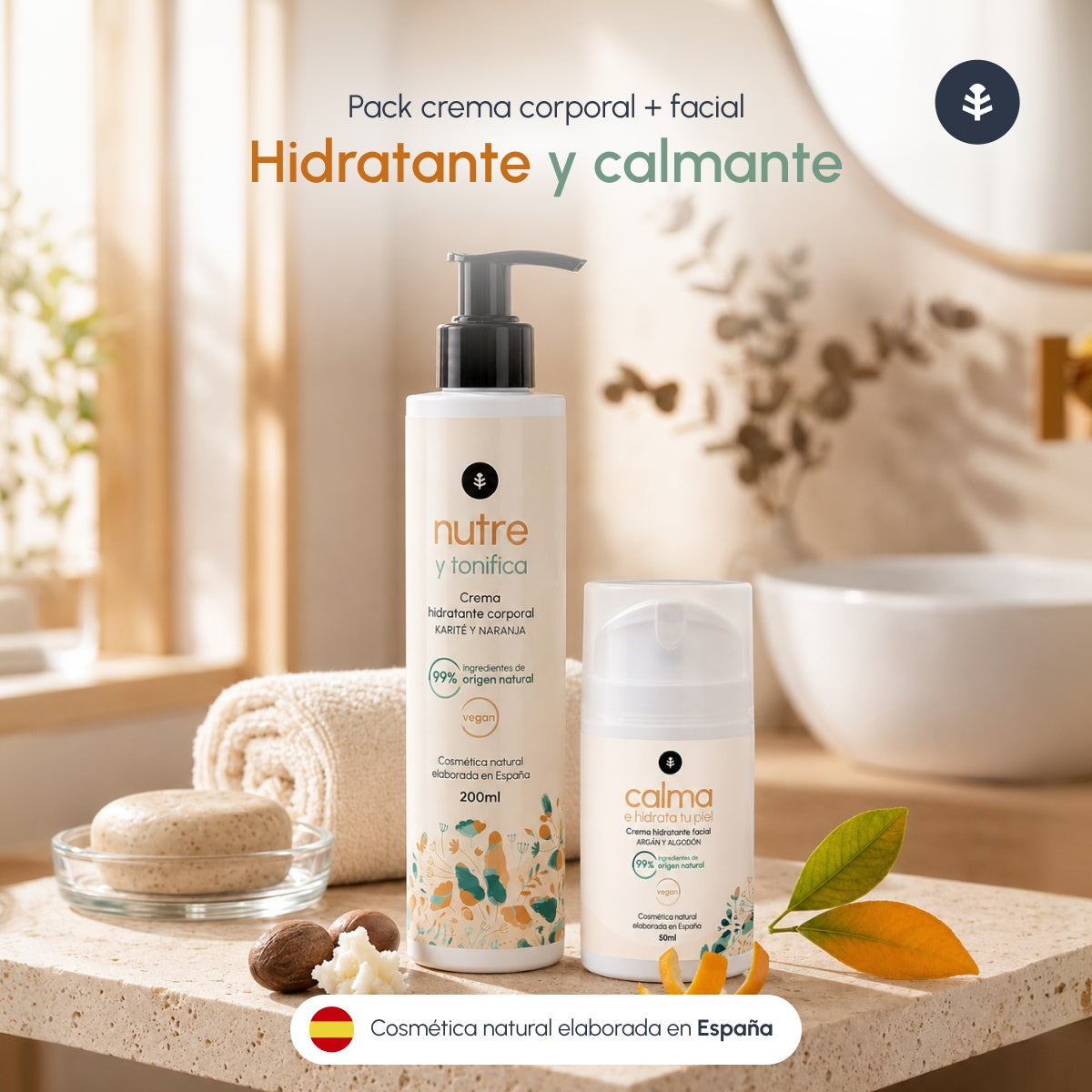 Pack cosmétique hydratant visage + corps Planeta Huerto