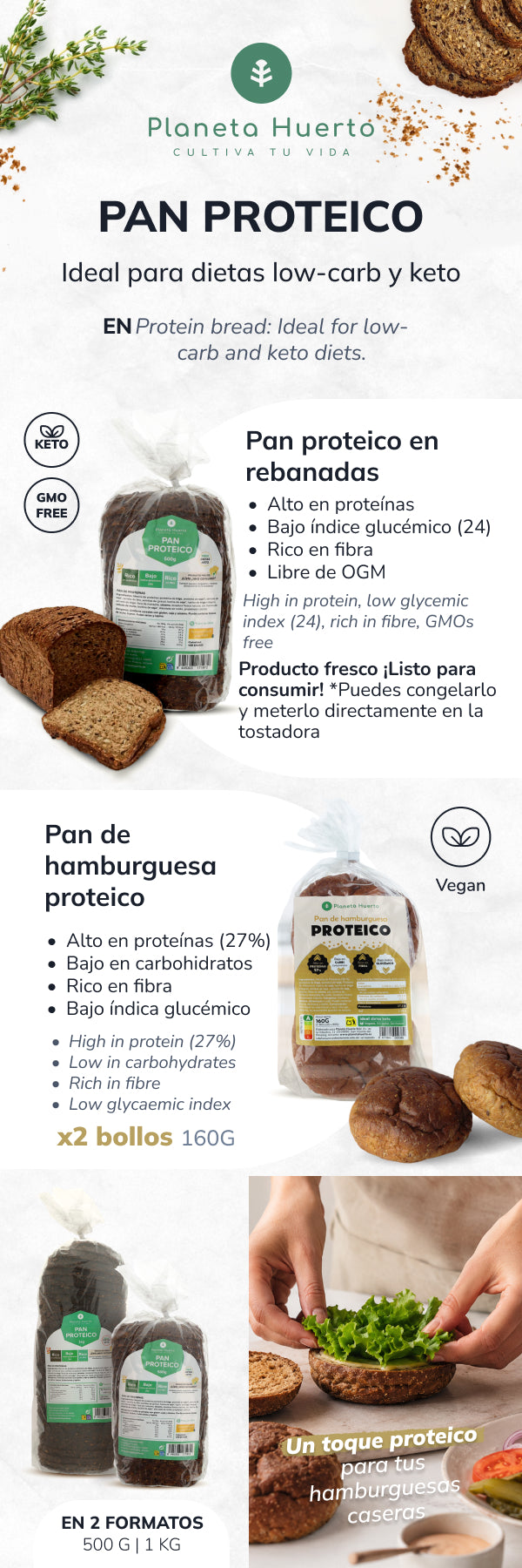 Eiwitbrood Planeta Huerto 1 kg