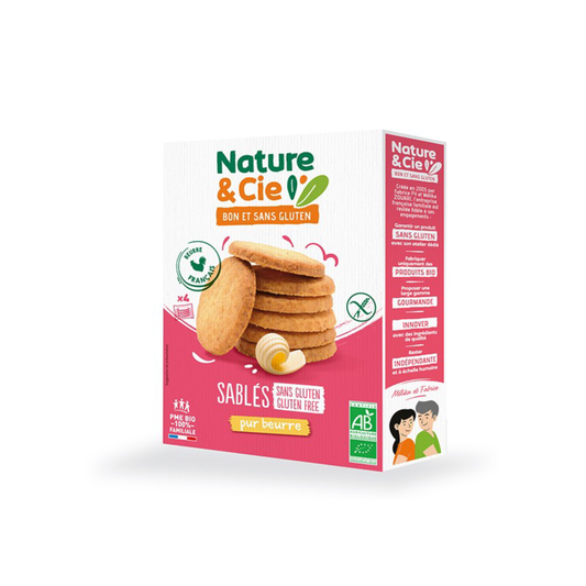 Biscuits au beurre sans gluten Bio Nature&Cie 135 g