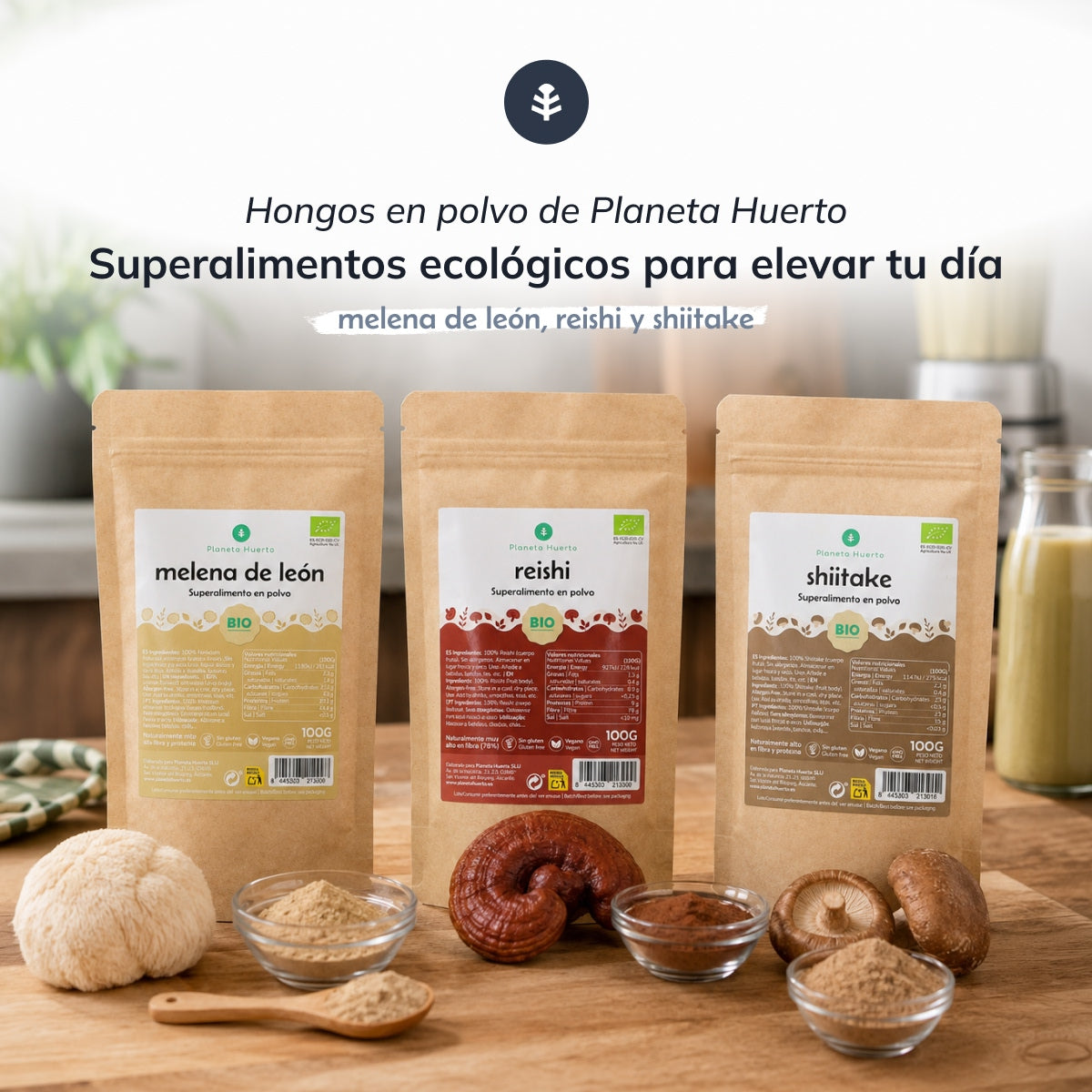 Crinière de lion en poudre 100% BIO Planeta Huerto 100 g