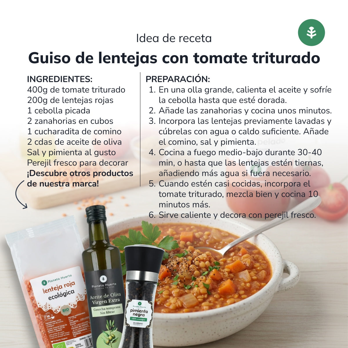 Tomates concassées ECO Planeta Huerto 670 g