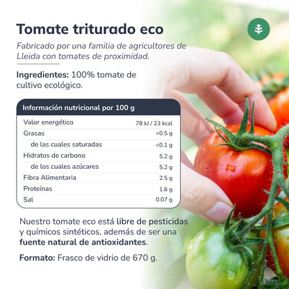 Tomates concassées ECO Planeta Huerto 670 g