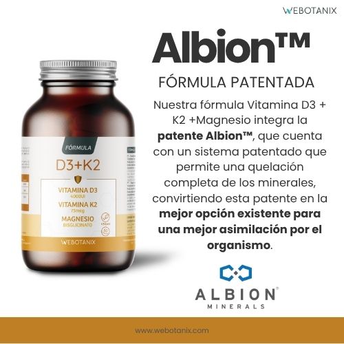 Vitamine D3 4000 UI + K2 + Magnésium Formule Vegan, WeBotanix